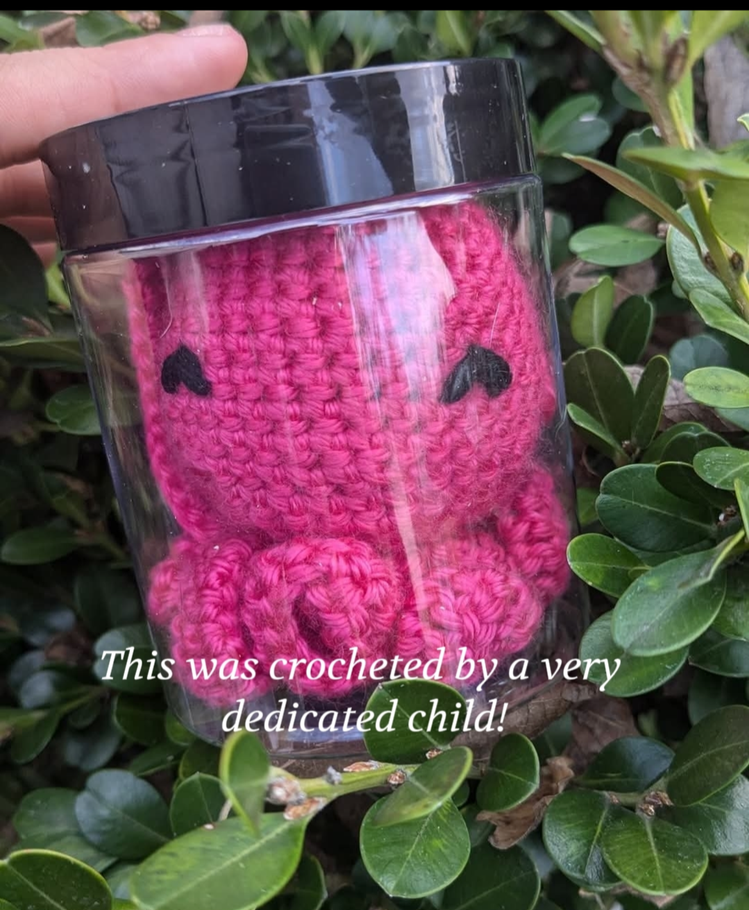 Crocheted Knit Octopus in Jar