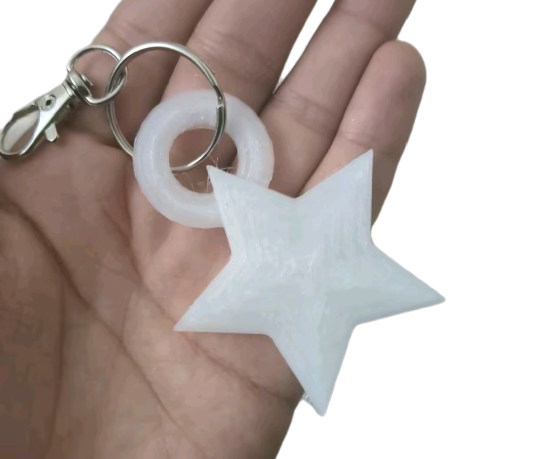 Glow in the Dark Star Keychain