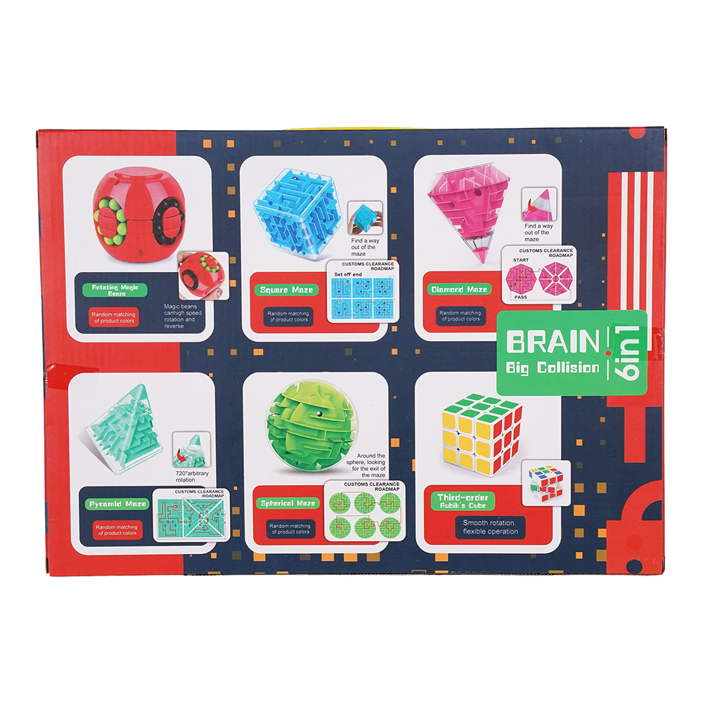 6-in-1 Big Brain Collision Fidget Set