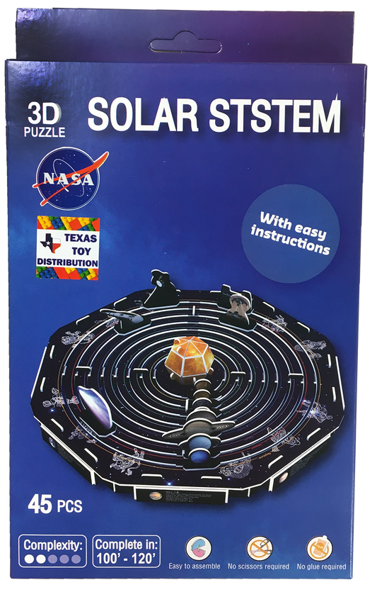 Solar System 3D NASA Space STEM Puzzle (45 Pcs)