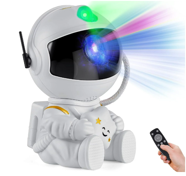 Nebula Projector Astronaut (Holding Star) Style Night Light with Remote