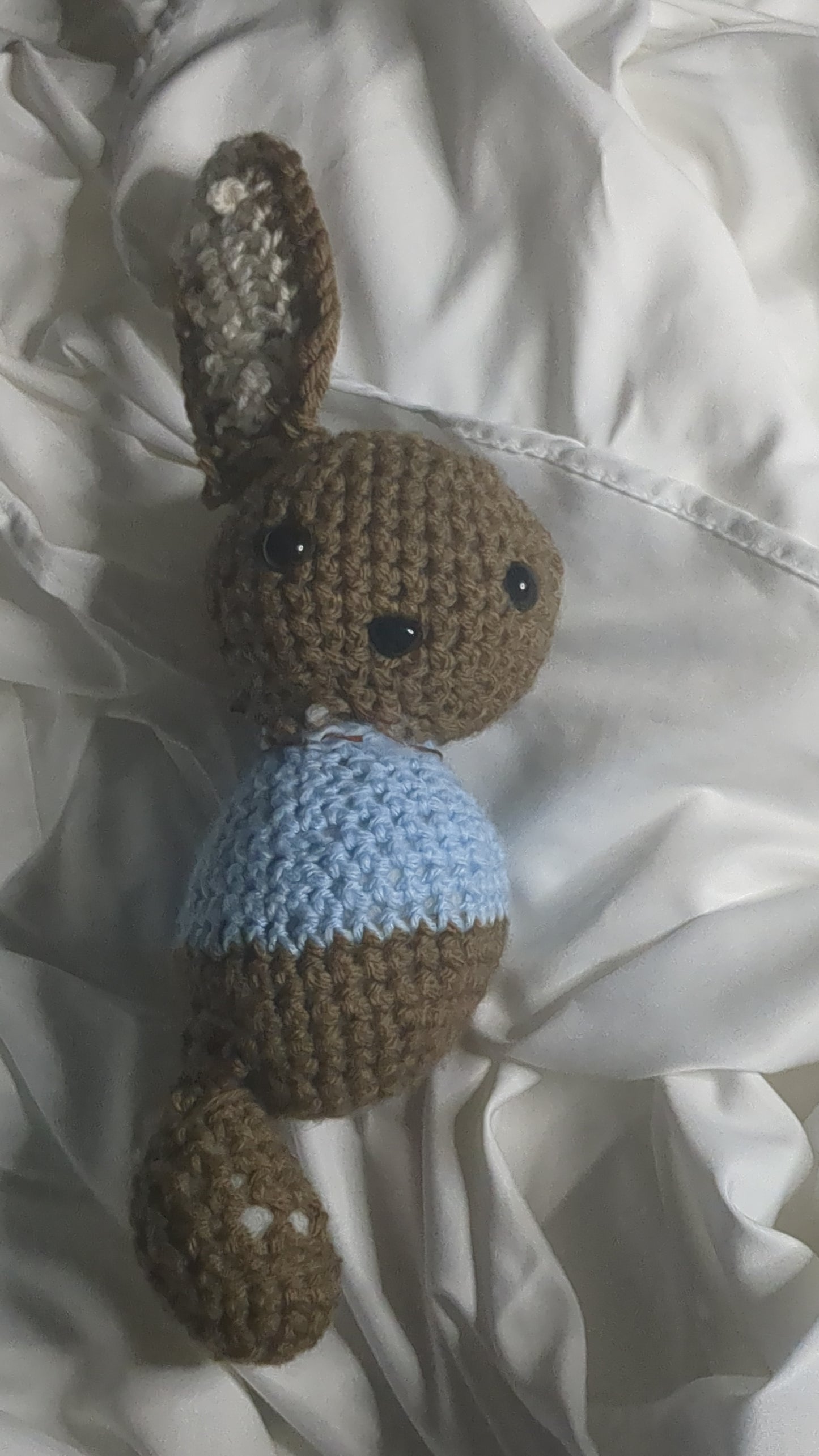 One legged One Eared Bunny Rabbit Crocheted by Janie