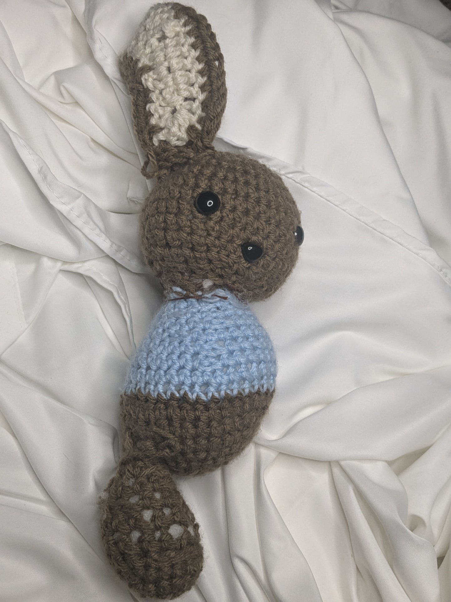 One legged One Eared Bunny Rabbit Crocheted by Janie