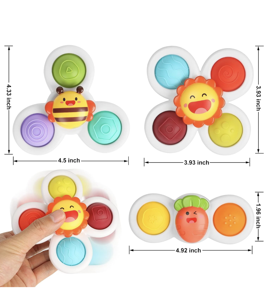 3 Pack Toddler Fidget Spinner