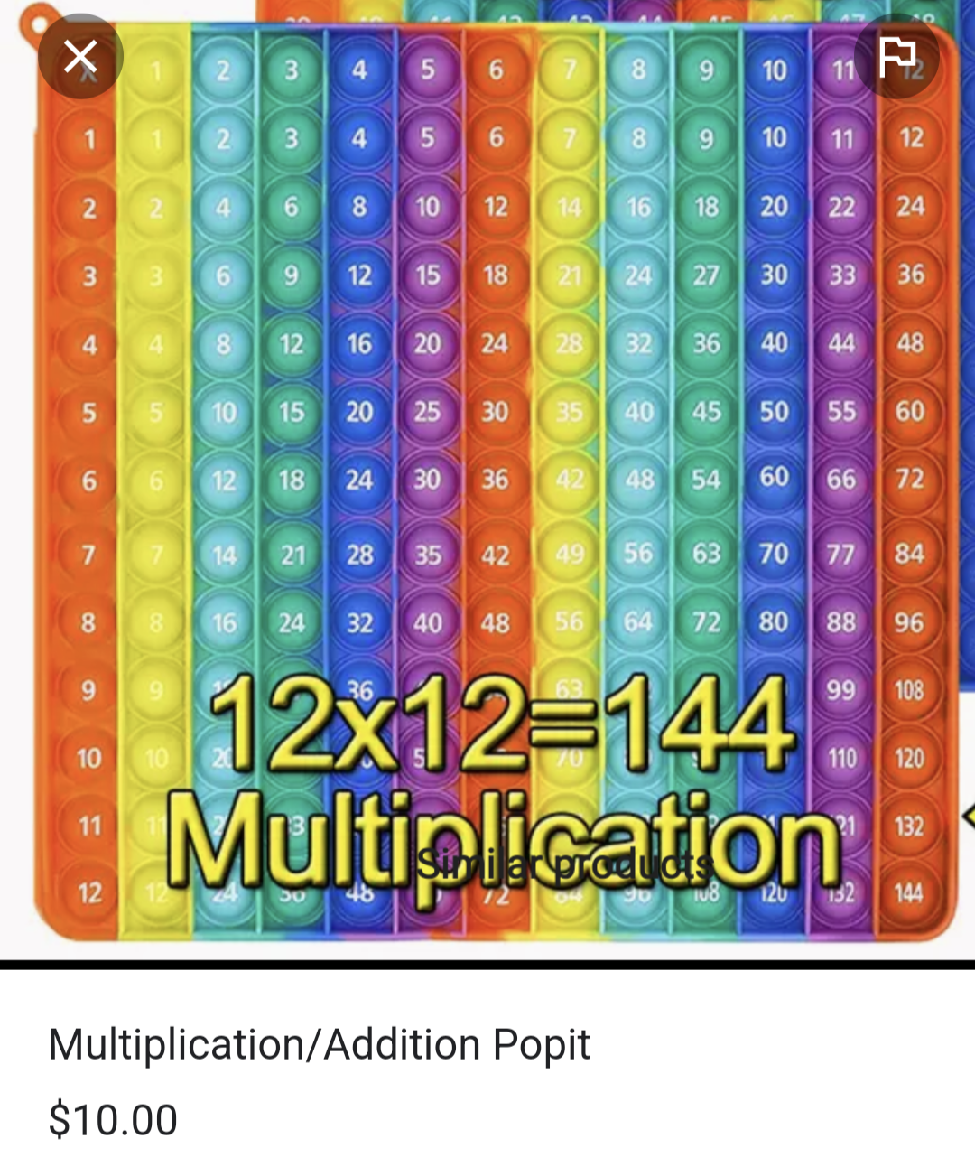 Multiplication/Addition Popit