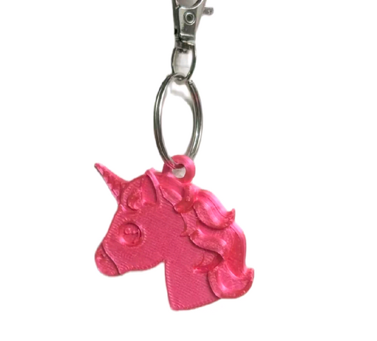 Pink Unicorn Keychain