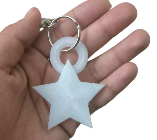 Glow in the Dark Star Keychain